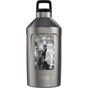 Custom design of Elevation 64 Growler : Stainless Steel