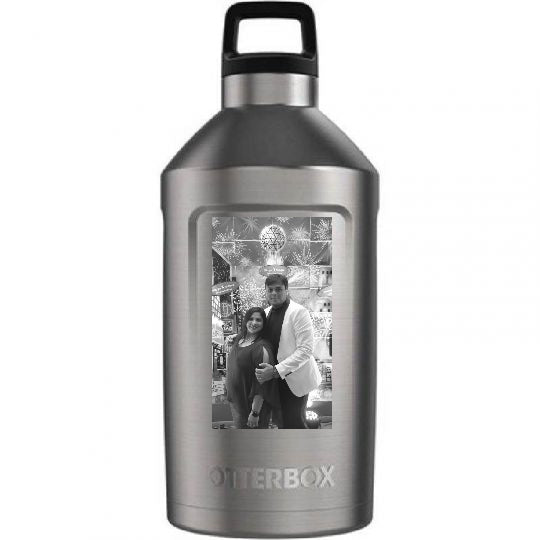 Custom design of Elevation 64 Growler : Stainless Steel