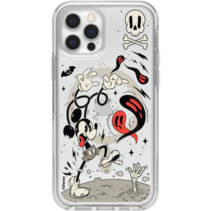iPhone 12/12 Pro Symmetry Series+ Clear Case with MagSafe: Mickey Bones | Halloween Phone Case