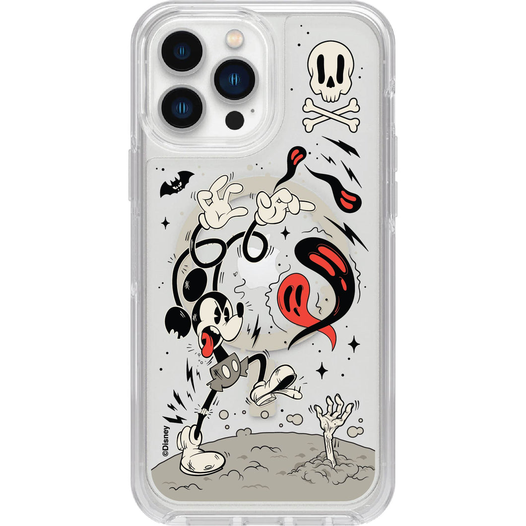 iPhone 13 Pro Max Symmetry Series+ Clear Case for MagSafe: Mickey Bones | Halloween Phone Case